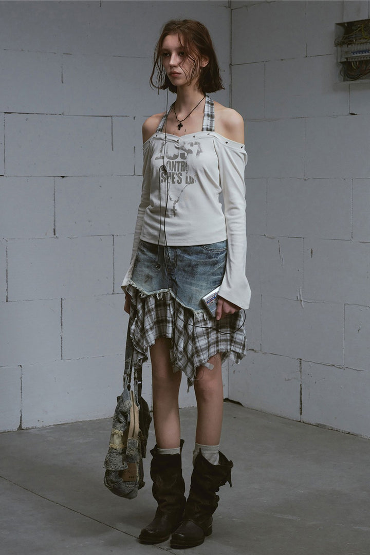 Studded Halter T-Shirt