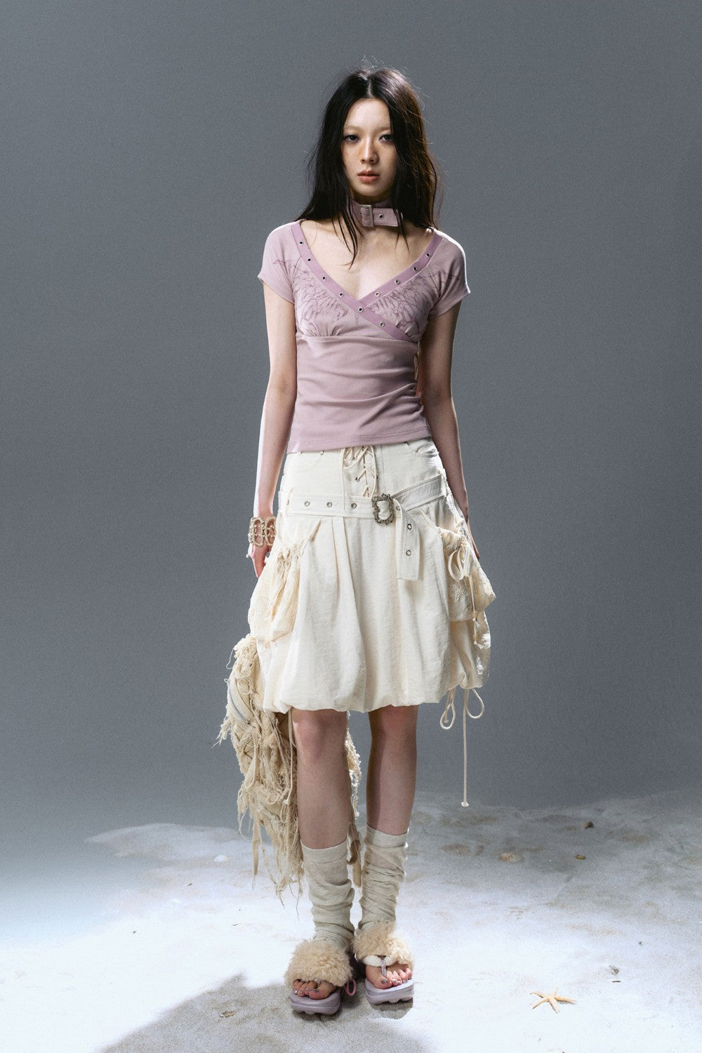 Riveted Corset Waist Skirt