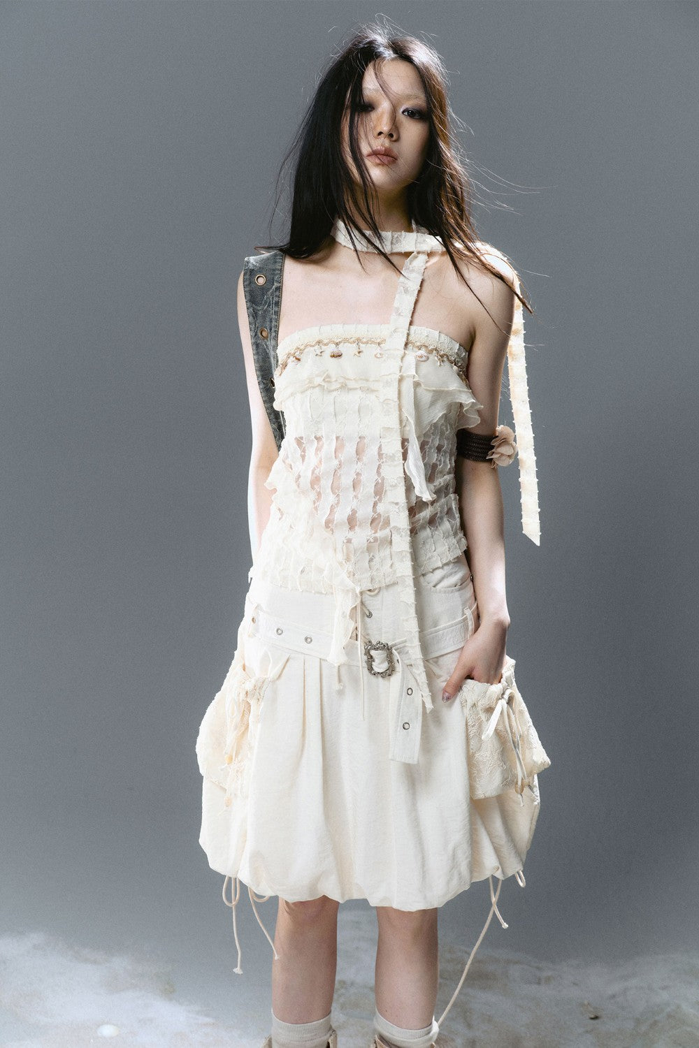 Riveted Corset Waist Skirt