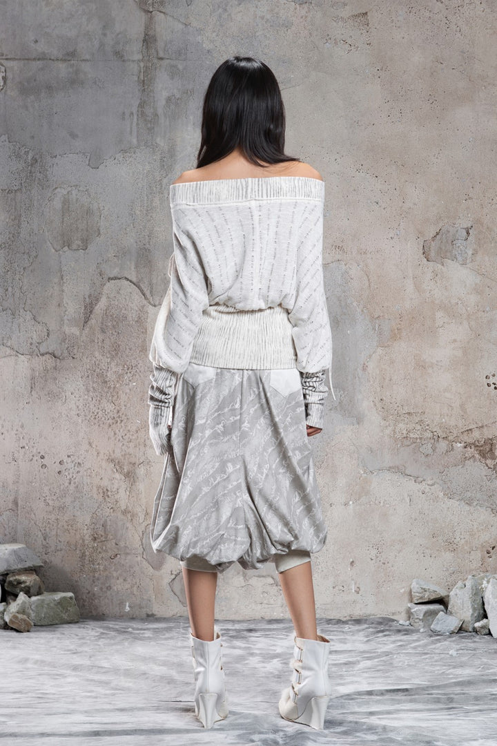 Off-Shoulder Cybersigilism Shirt