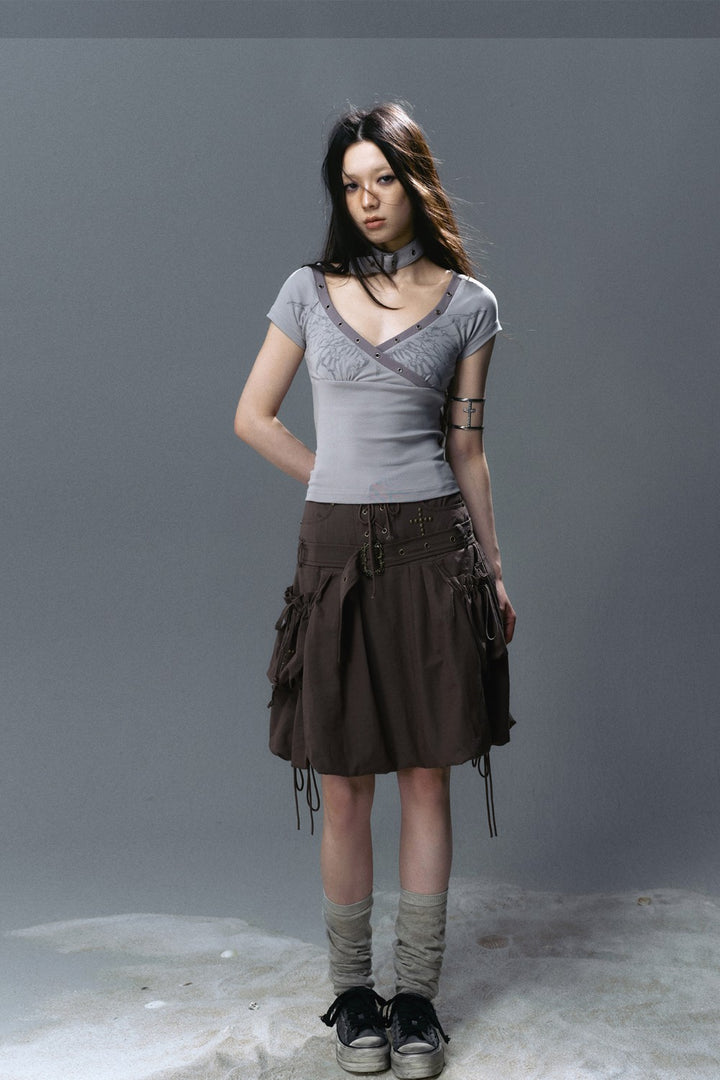 Riveted Corset Waist Skirt