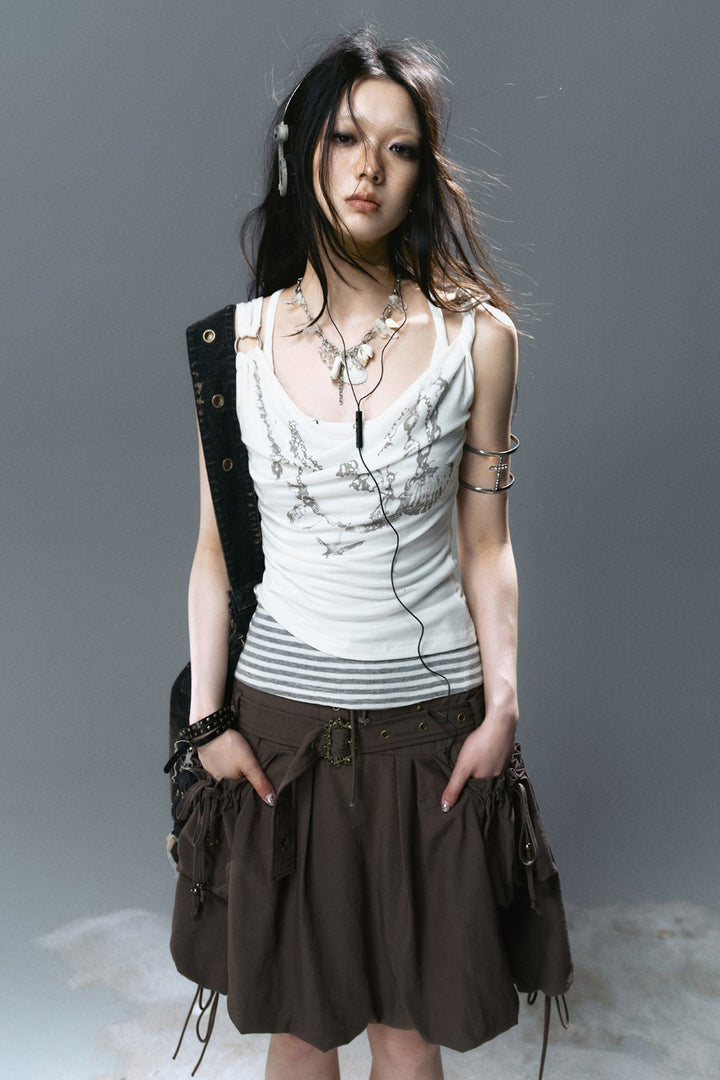 Riveted Corset Waist Skirt