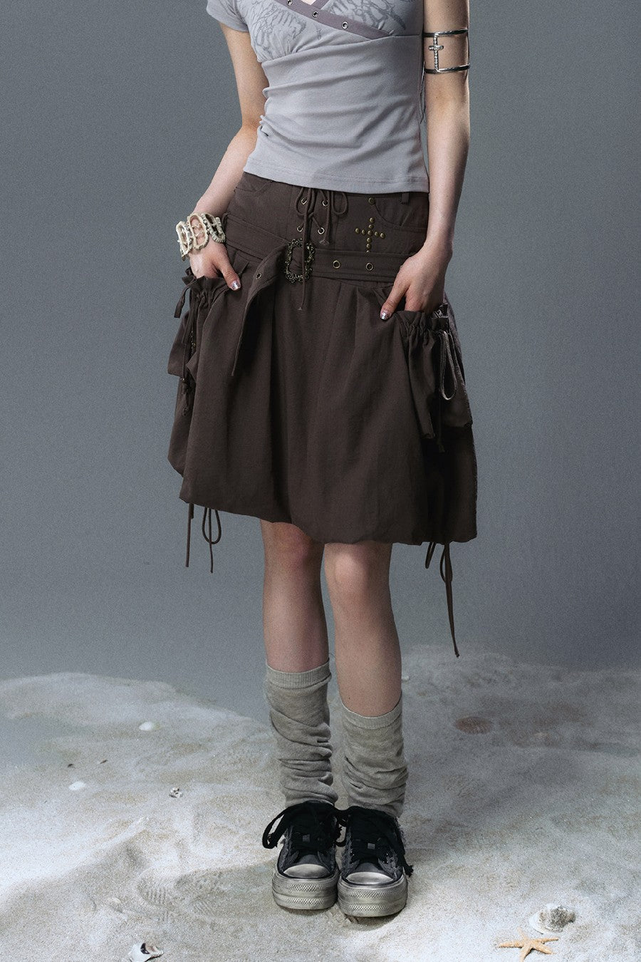 Riveted Corset Waist Skirt