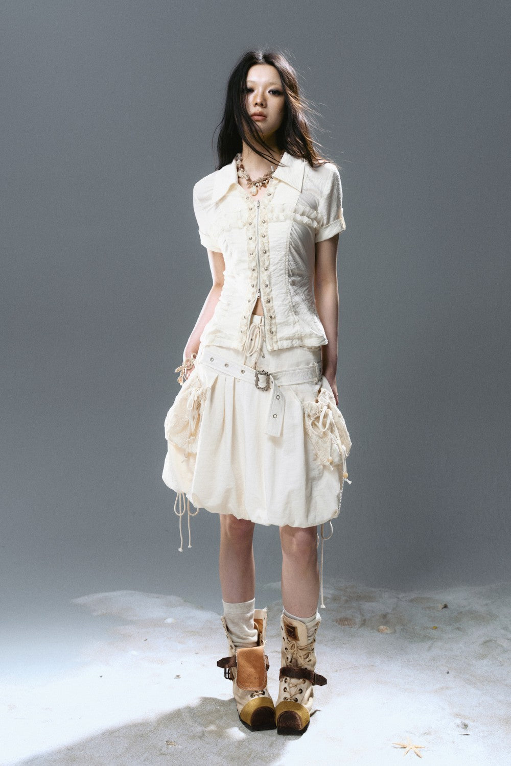 Riveted Corset Waist Skirt