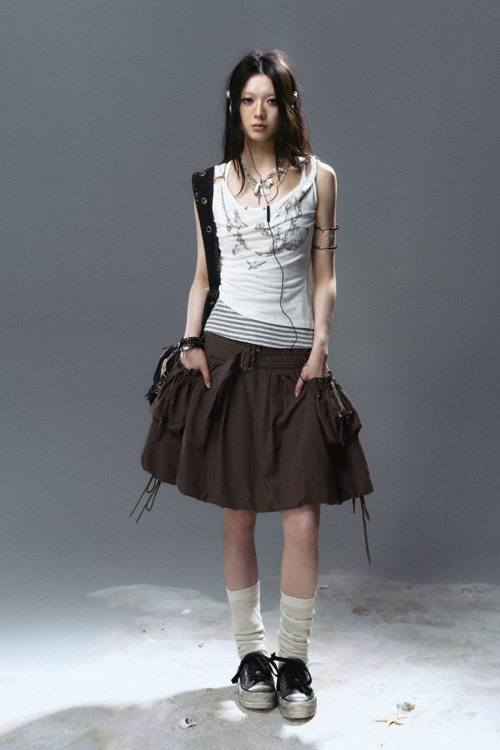 Riveted Corset Waist Skirt