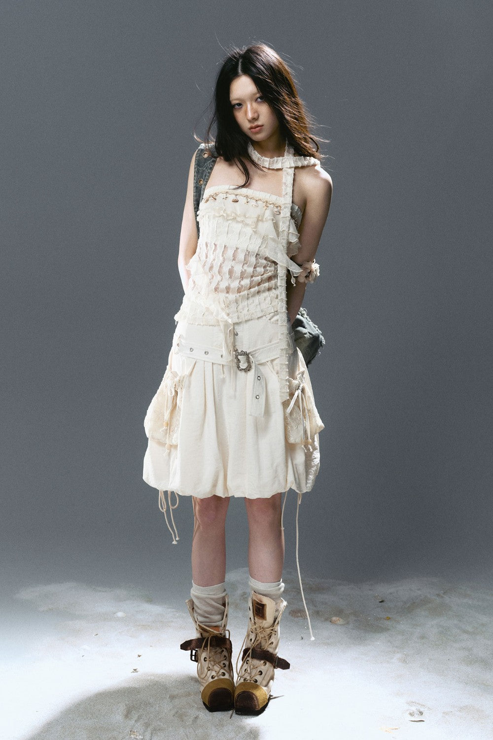 Riveted Corset Waist Skirt