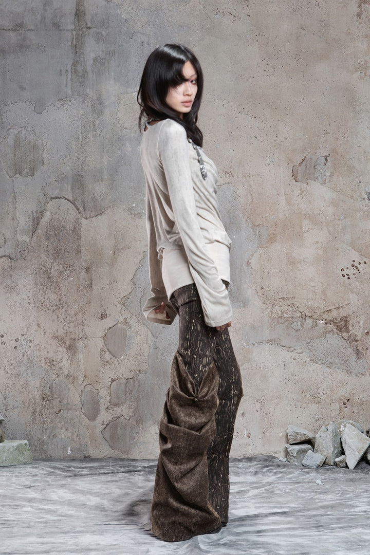 Gravel Stitch Flare Pants