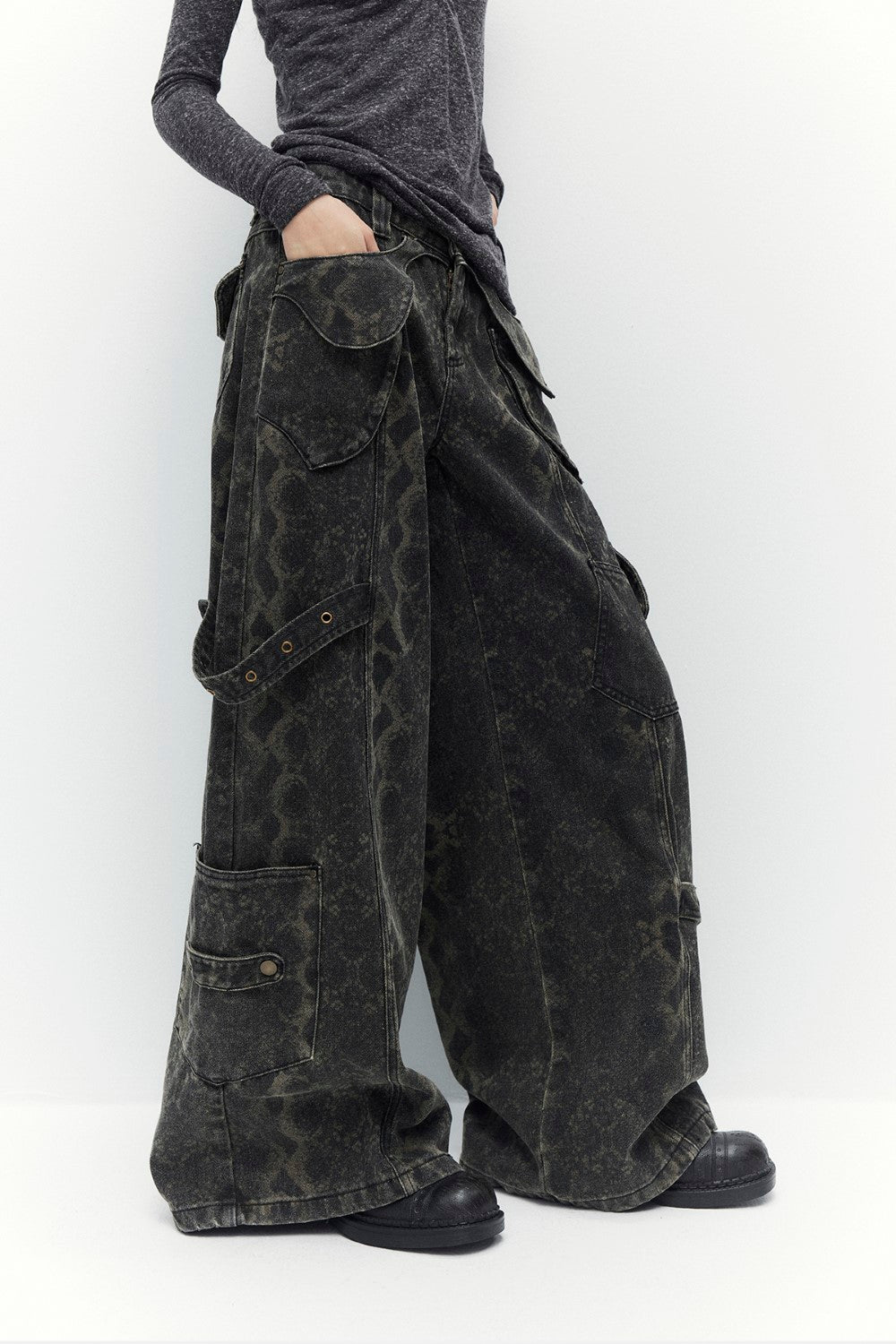 Reptile Stitch Utility Pants