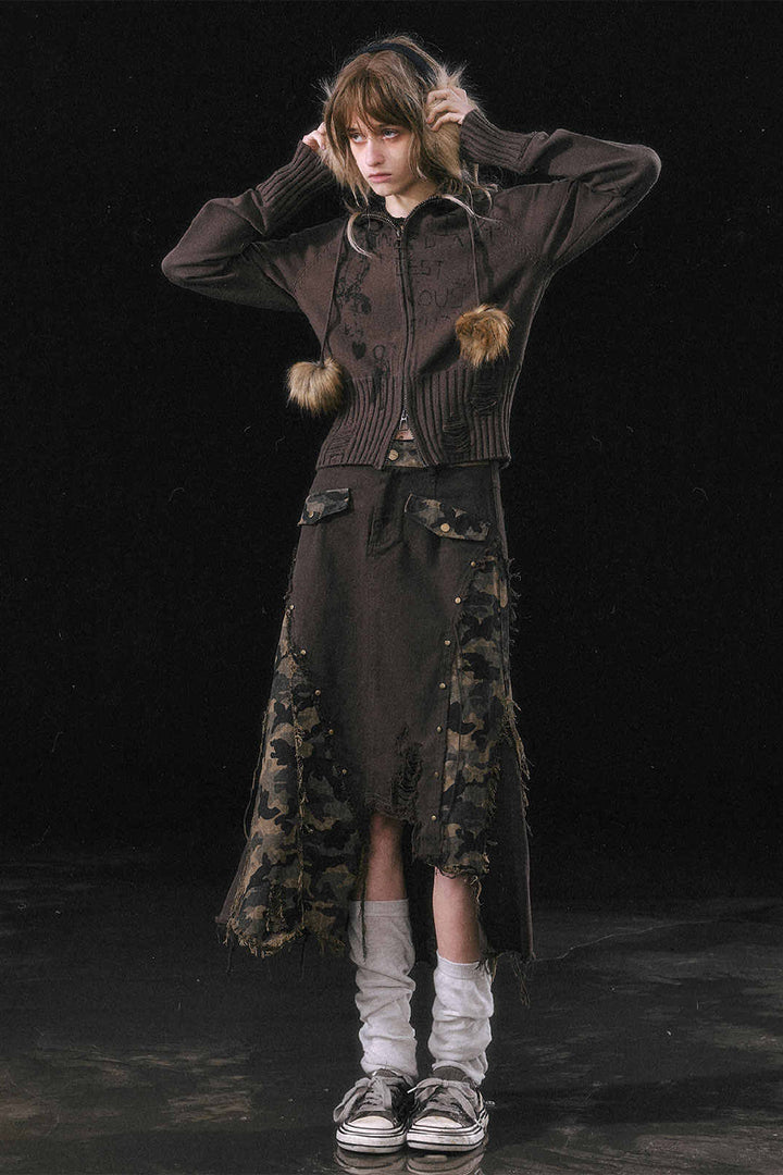 Asymmetrical Fishtail Skirt