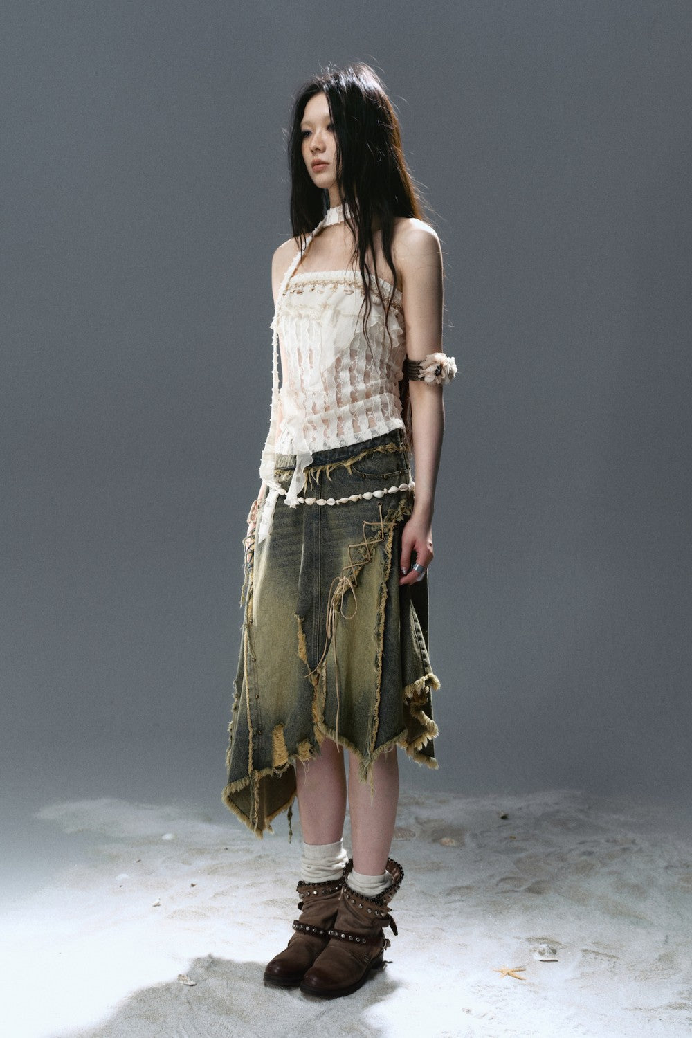 Frayed Rogue Stitch Skirt