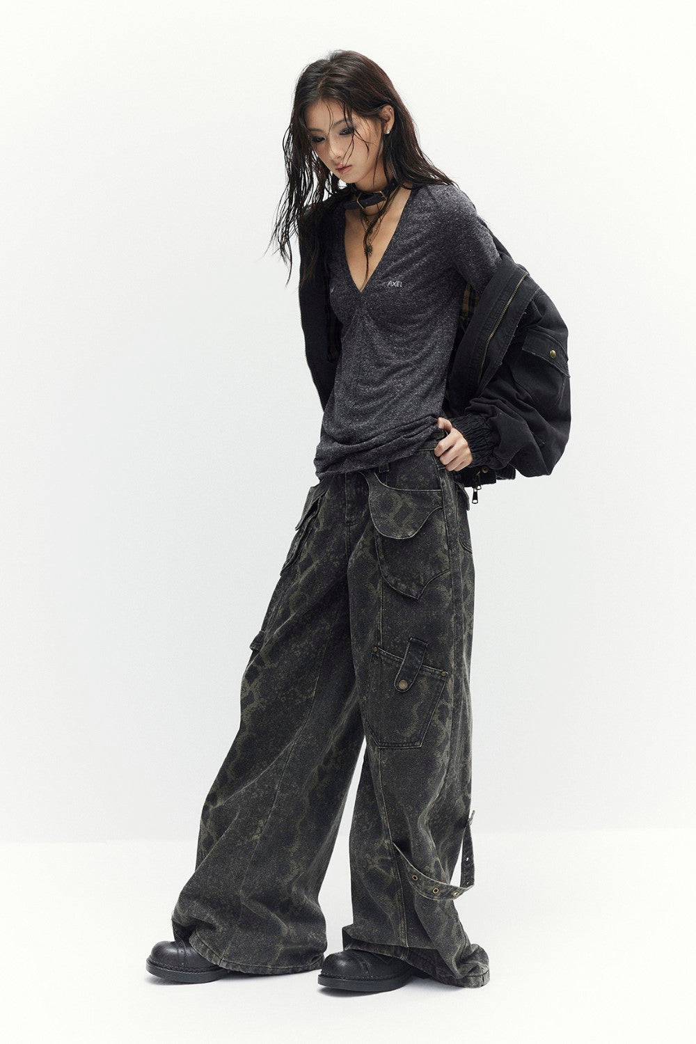 Reptile Stitch Utility Pants