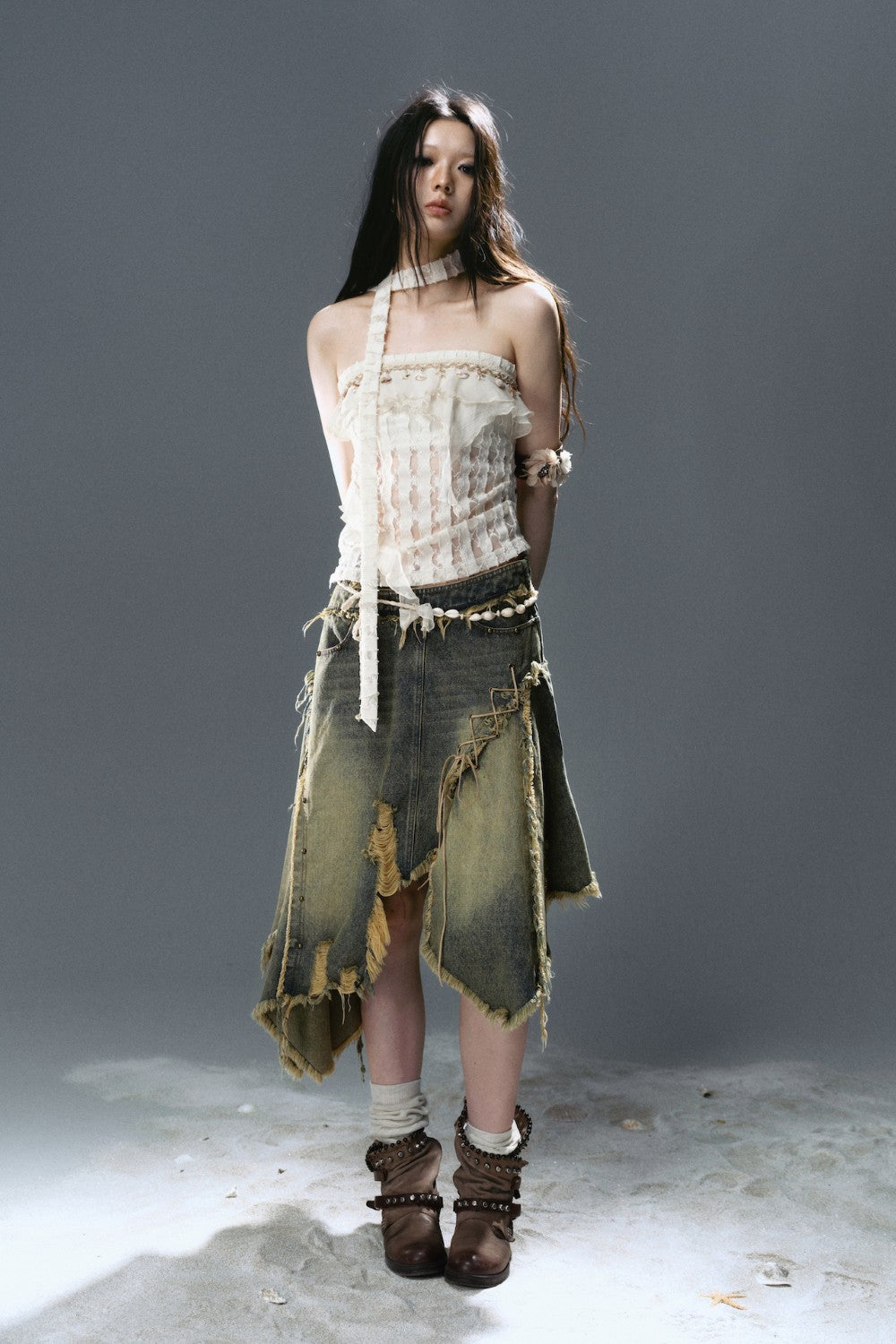 Frayed Rogue Stitch Skirt
