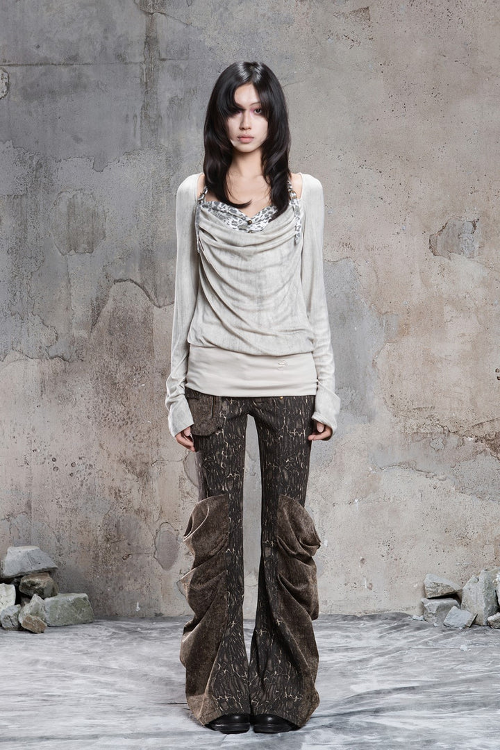 Gravel Stitch Flare Pants