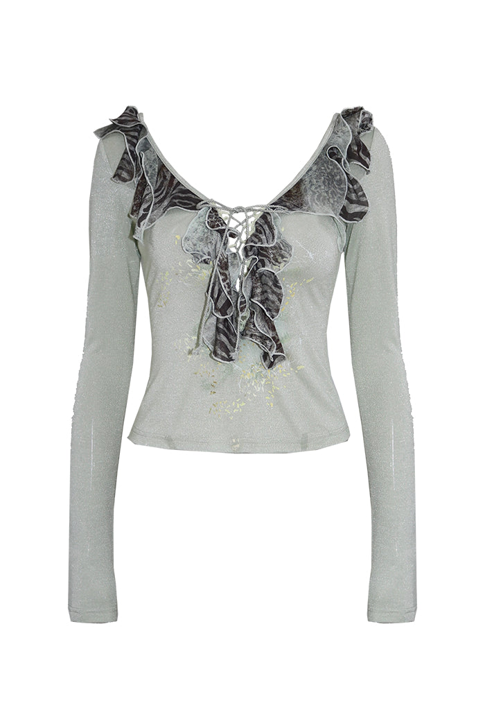 Ivy Ruffle Chainlink Shirt