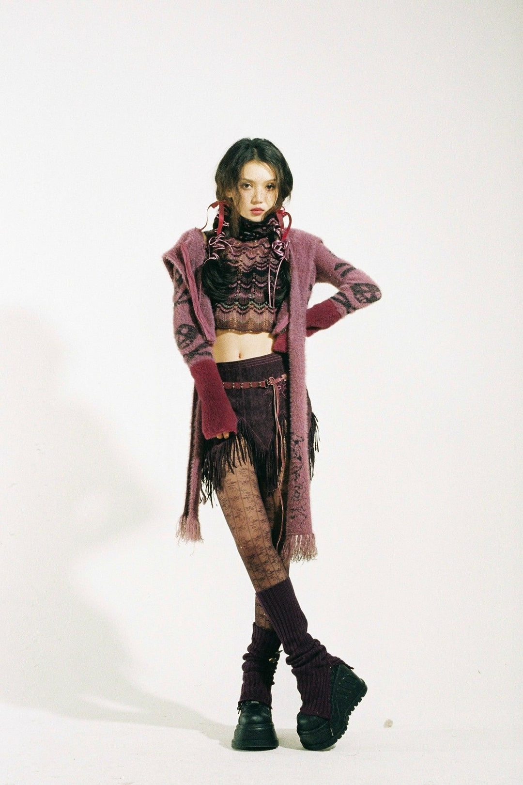 Short Skull Plush Sweater - Pixie Rebels