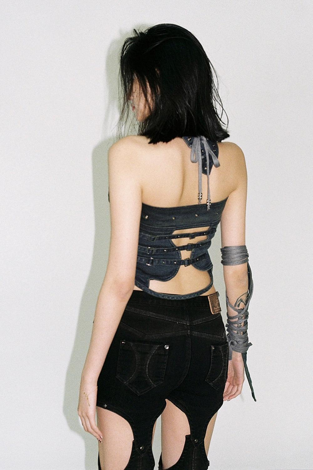 Strapless Belt Design Top - Pixie Rebels