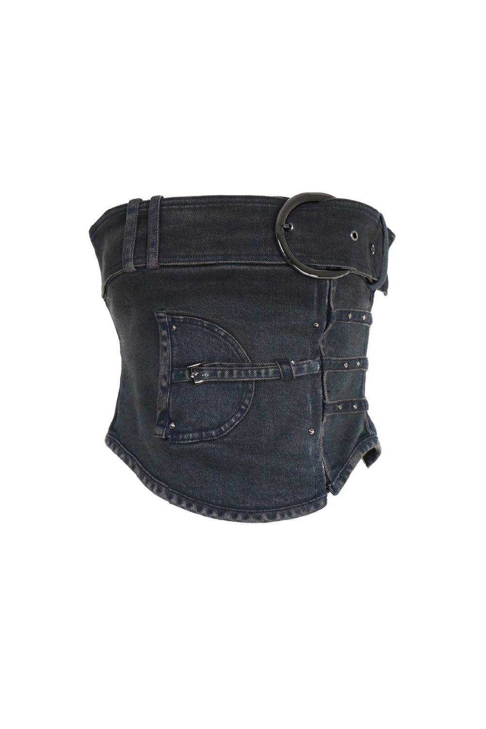 Strapless Belt Design Top - Pixie Rebels