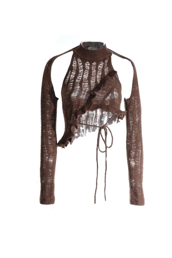 Wool Knit Cutout Top - Pixie Rebels