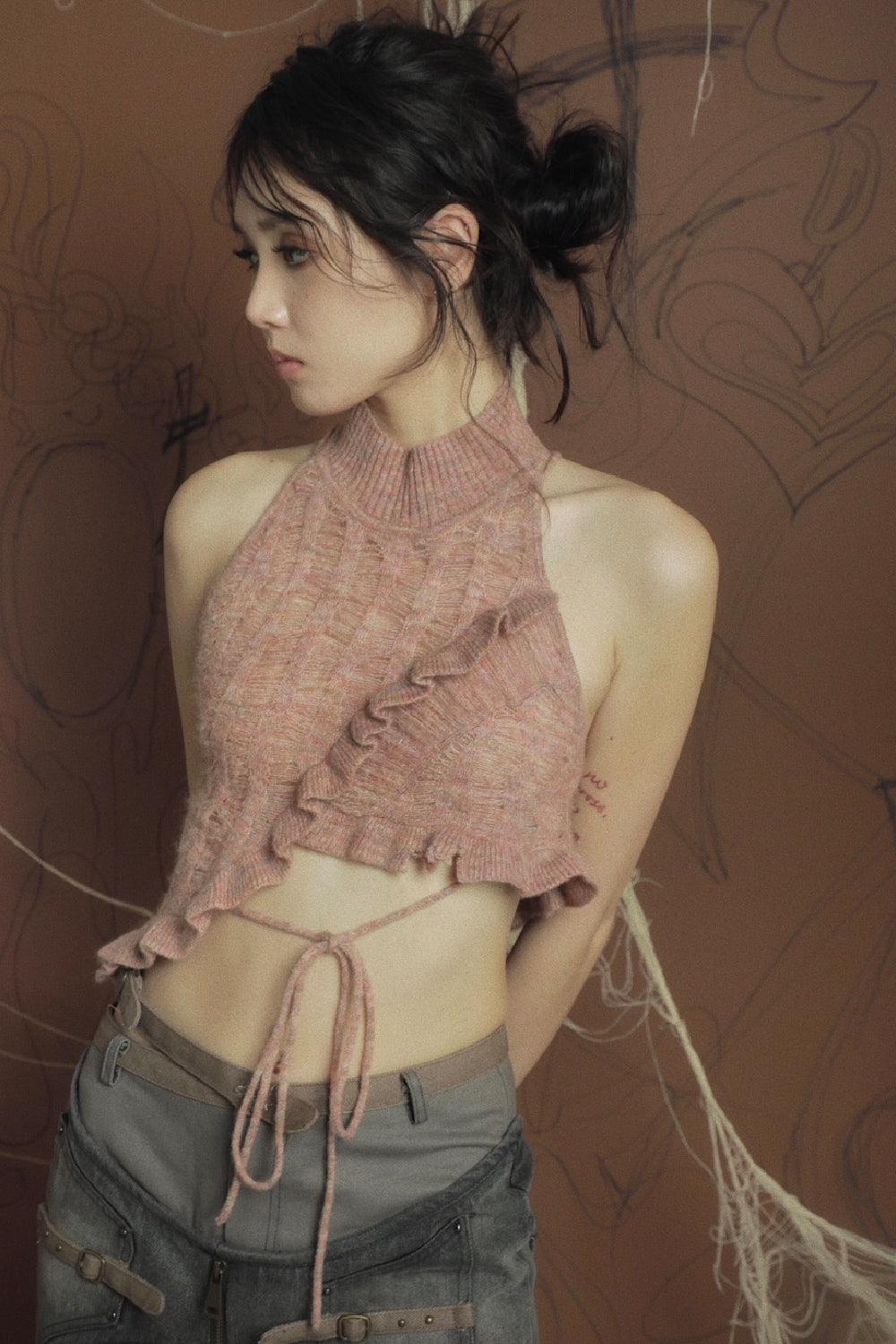 Wool Knit Cutout Top - Pixie Rebels