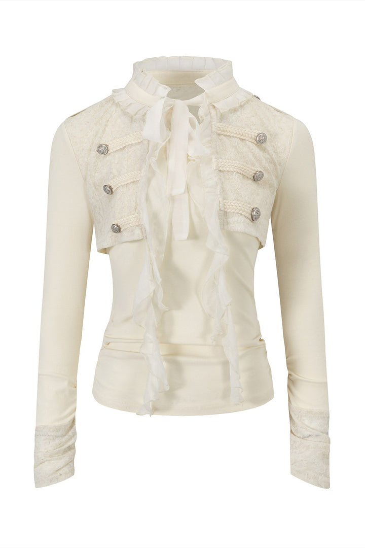 Chiffon Ruffle Bolero Layer Top