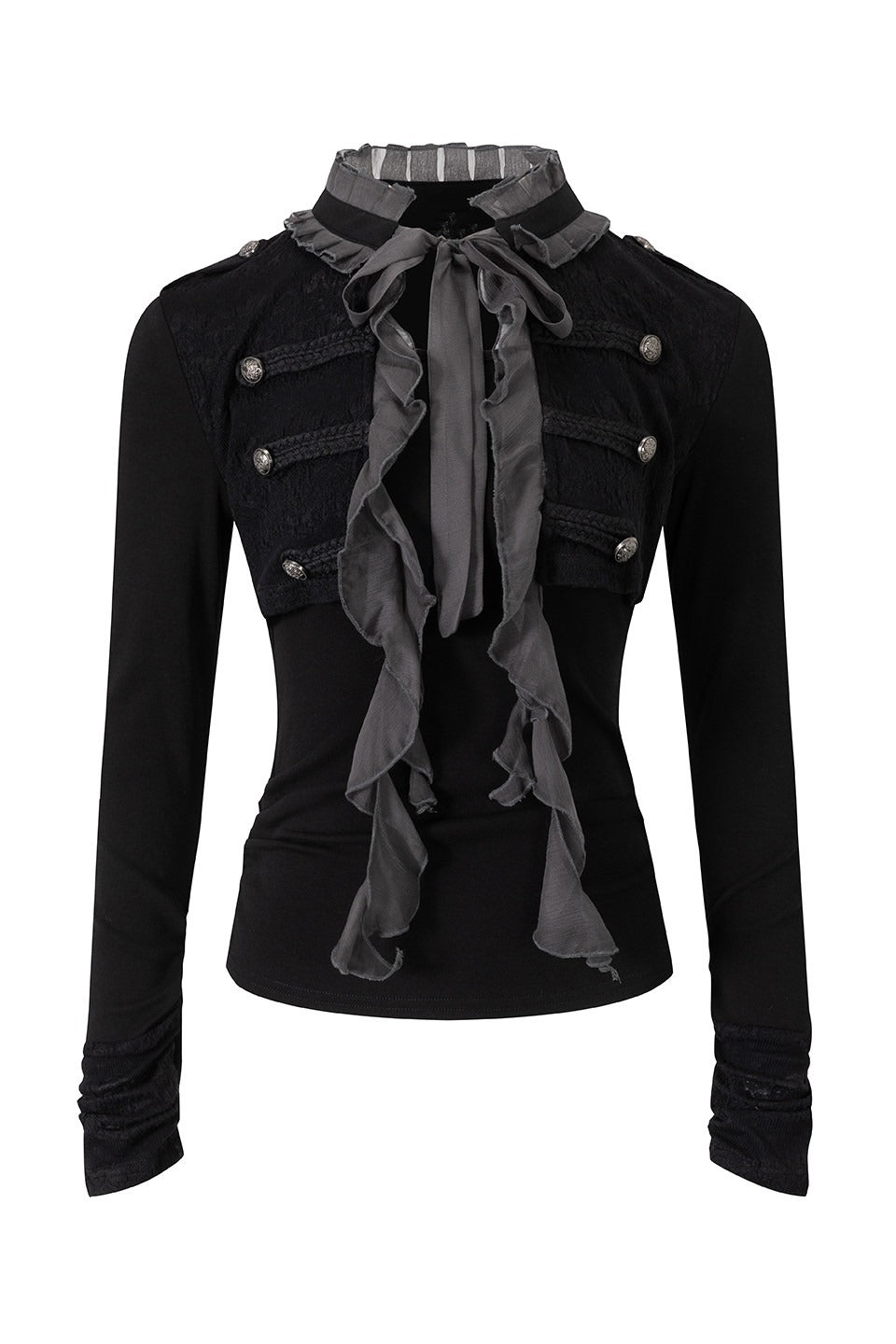 Chiffon Ruffle Bolero Layer Top