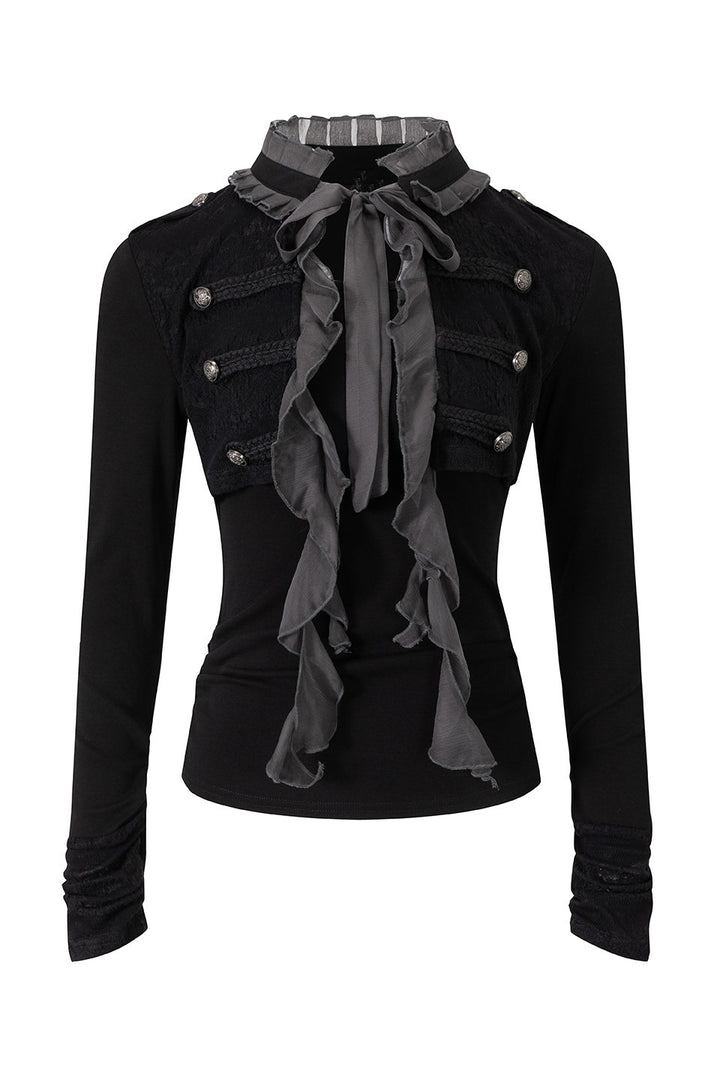 Chiffon Ruffle Bolero Layer Top