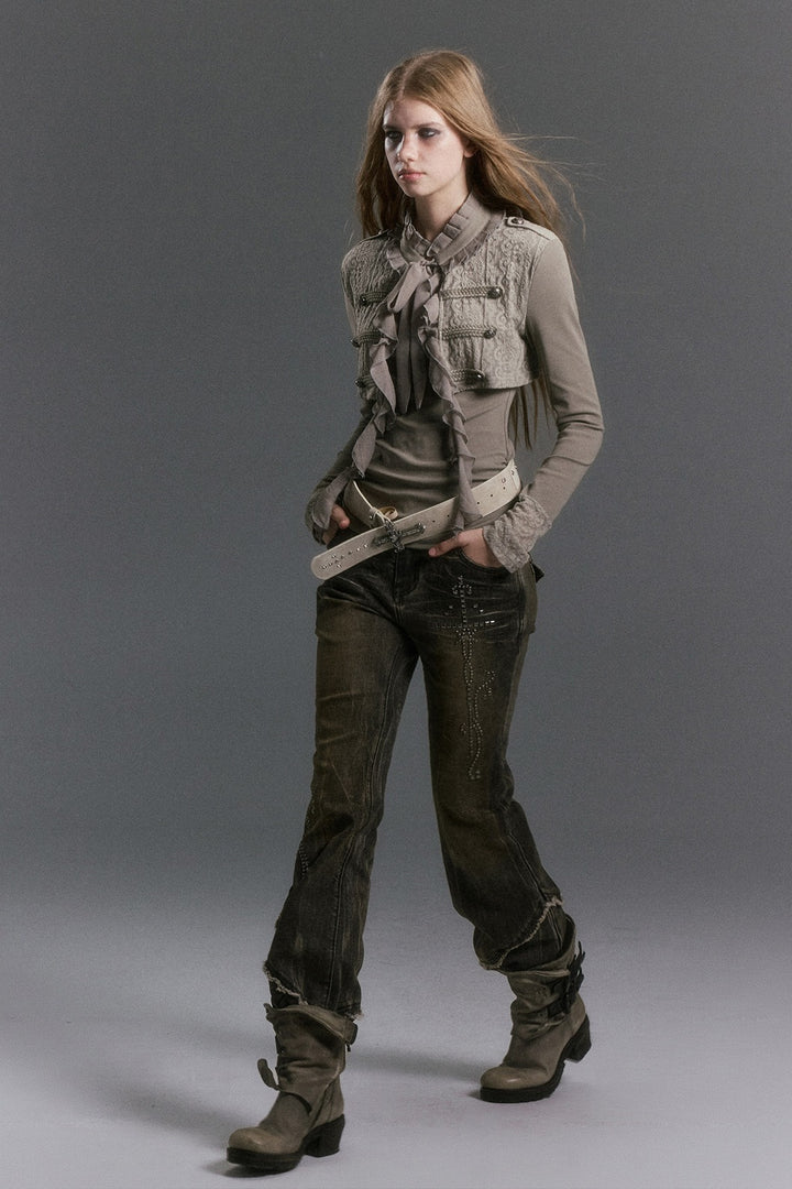 Chiffon Ruffle Bolero Layer Top