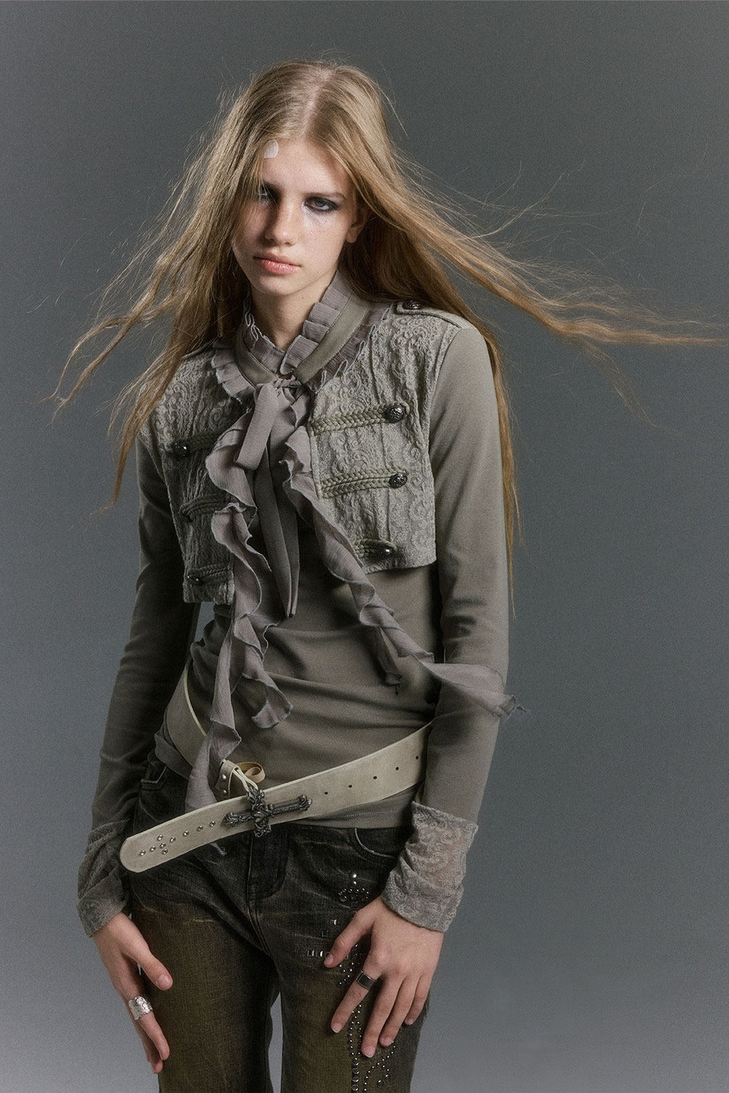 Chiffon Ruffle Bolero Layer Top