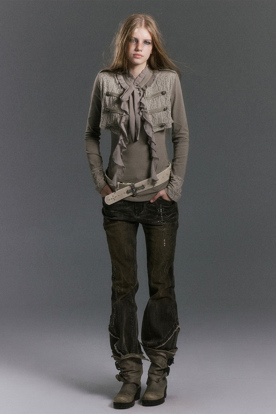 Chiffon Ruffle Bolero Layer Top