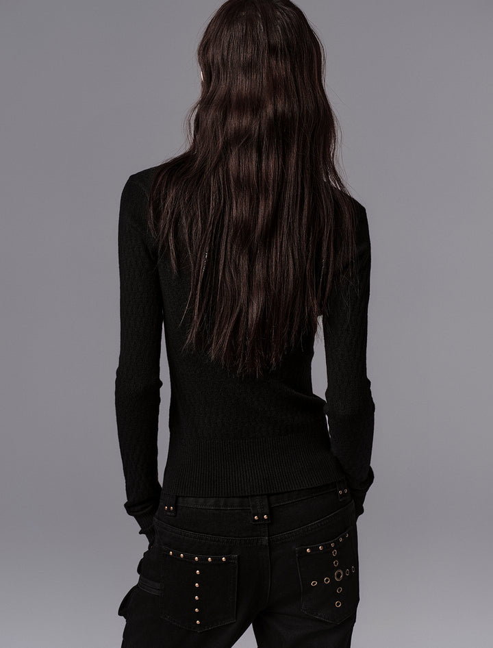 Classic Knit V-Neck Top
