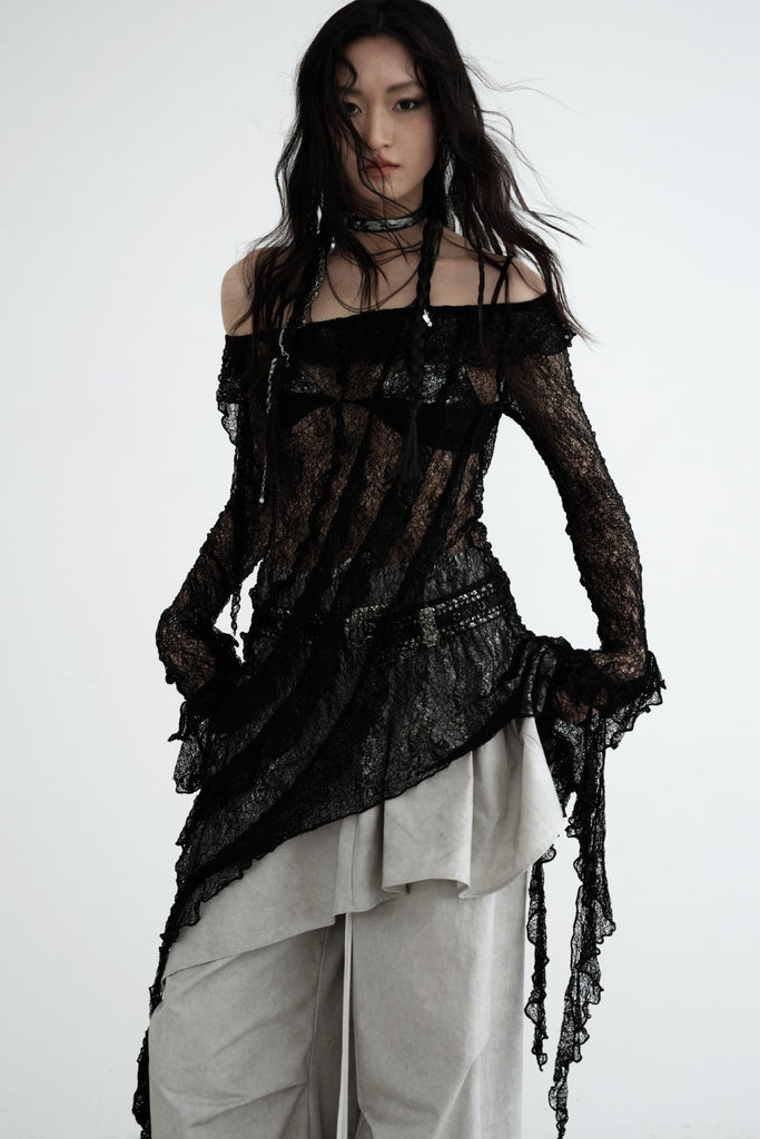 Sheer Lace Pullover Top – Pixie Rebels