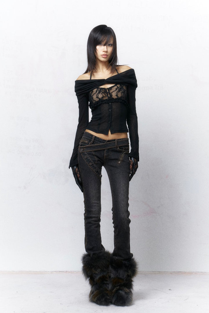Aria Lace Wrap Top