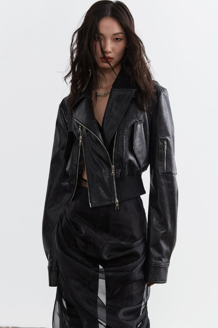 Slim Leather Moto Jacket