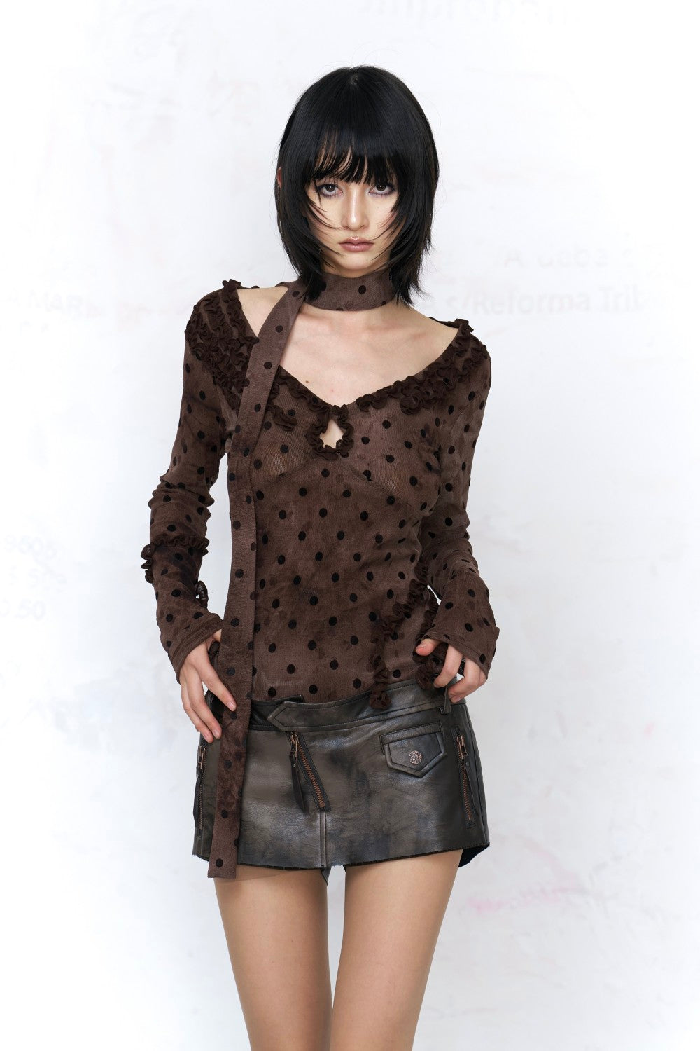 Polka Dot Sheer Top