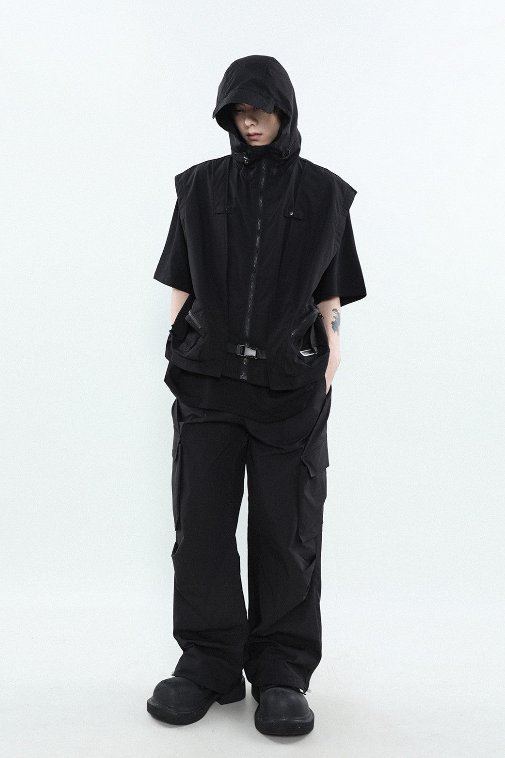 Hooded Utility Shell Vest