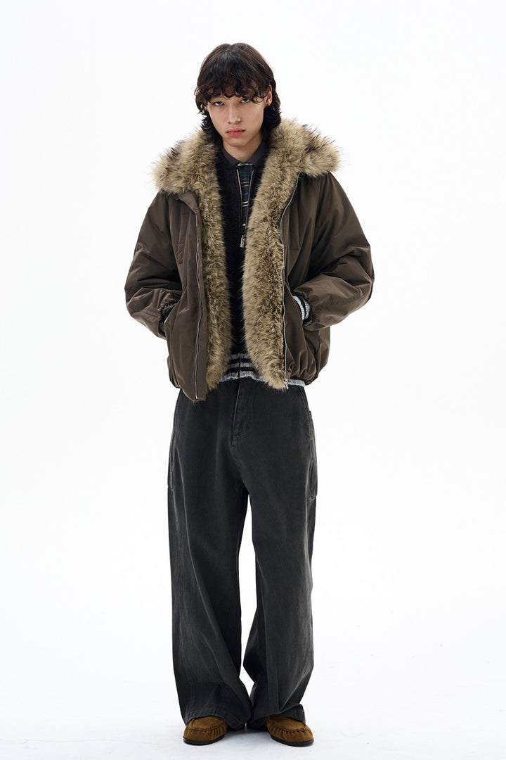Fur Trim Bomber Jacket