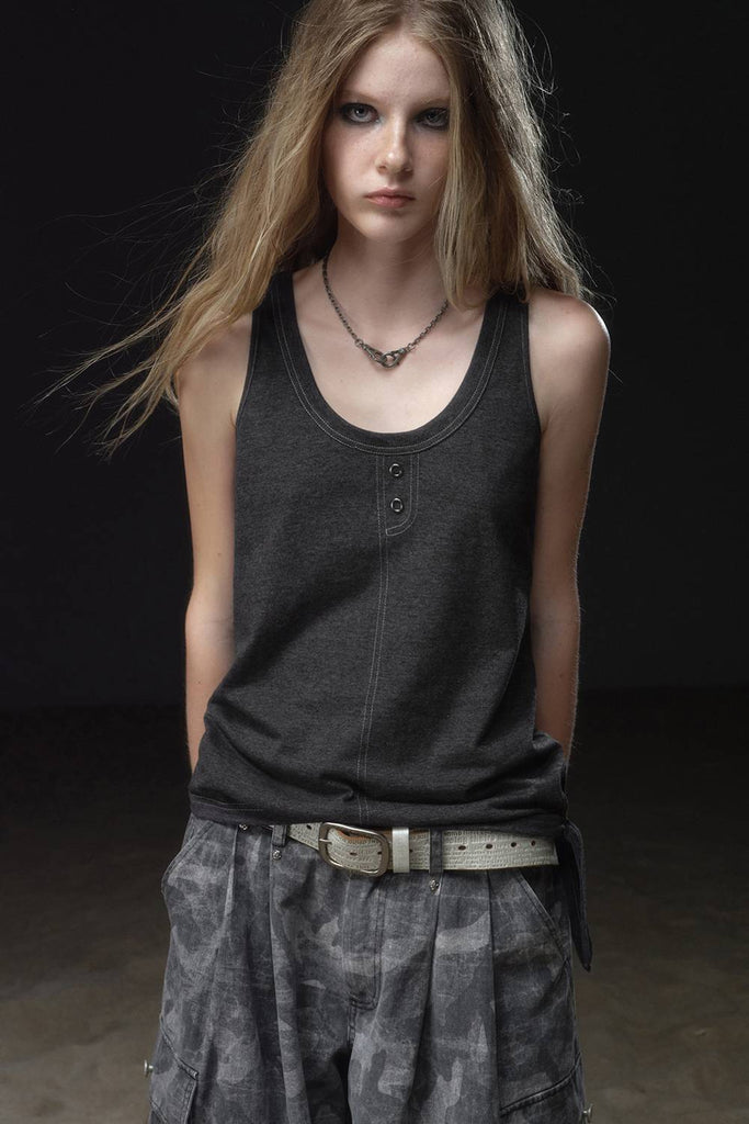 Women's Tank Top Relaxed Streetwear Asymmetric Tie-Strap Layering