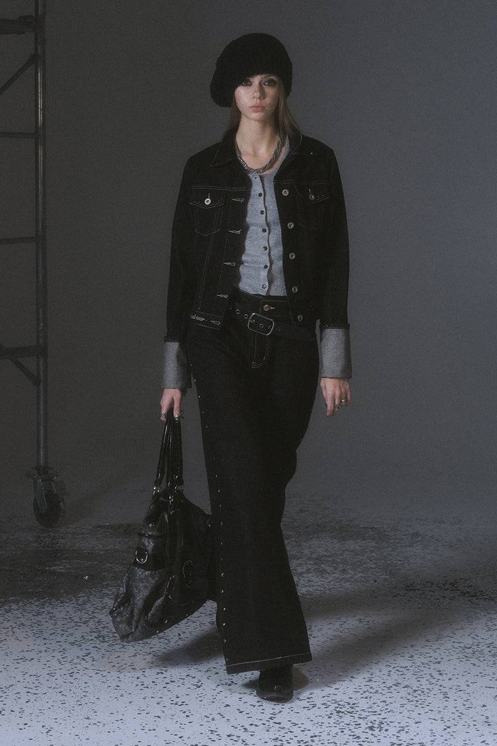 Studded Graphic Belt