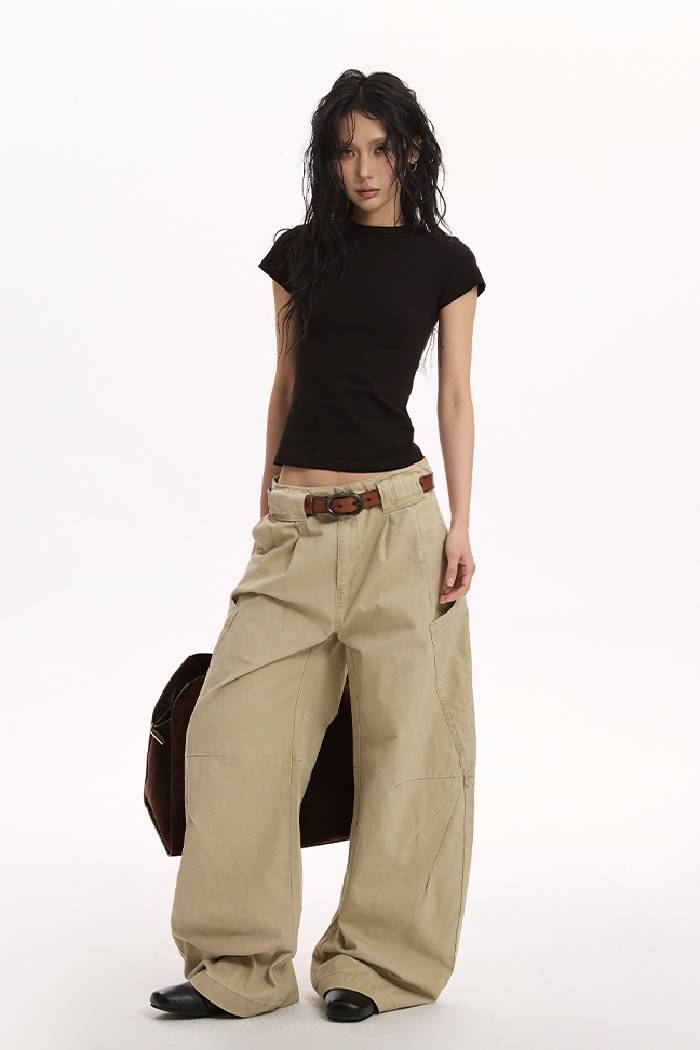 Washed Barrel Pants