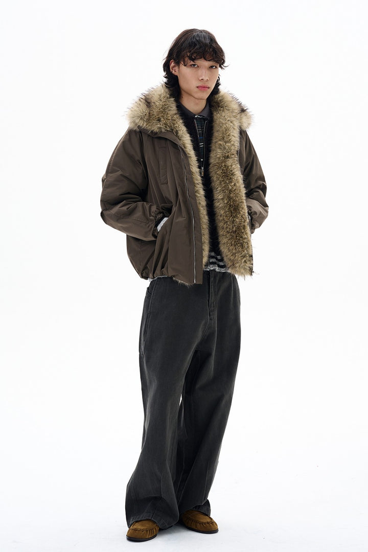 Fur Trim Bomber Jacket