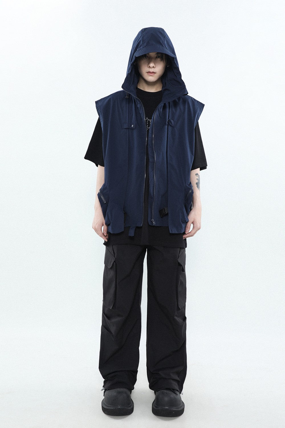 Hooded Utility Shell Vest