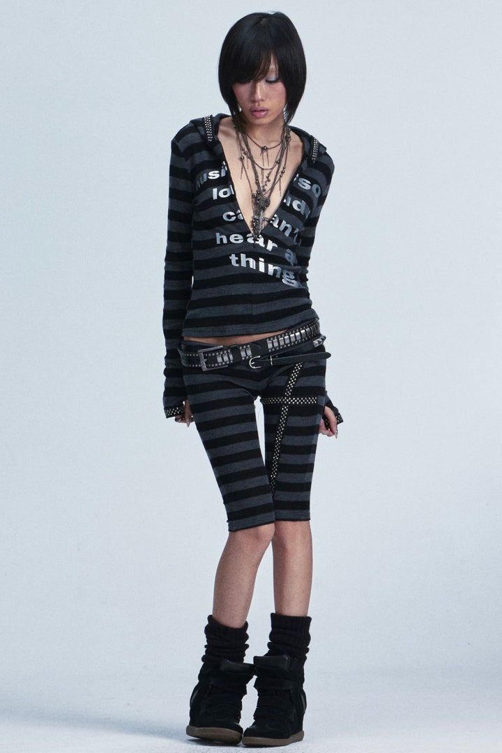 Lana Striped Cross Leggings