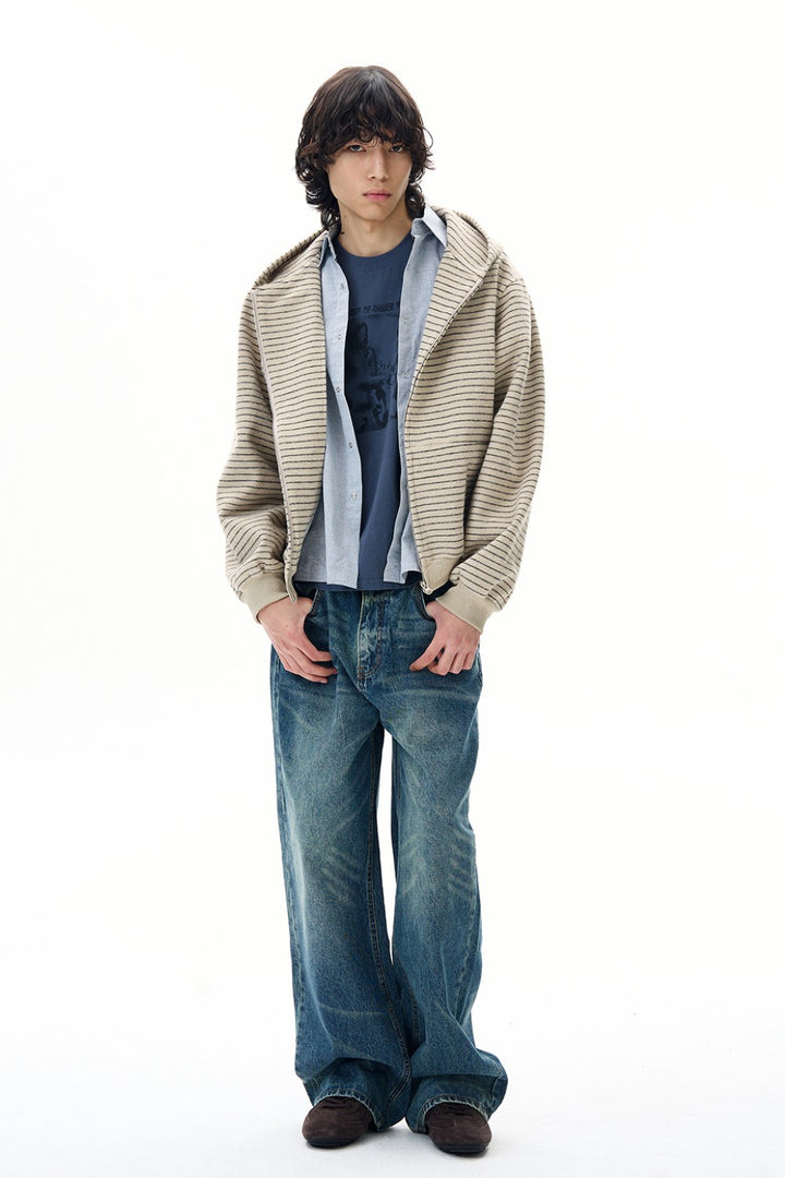 Classic Striped Knit Jacket