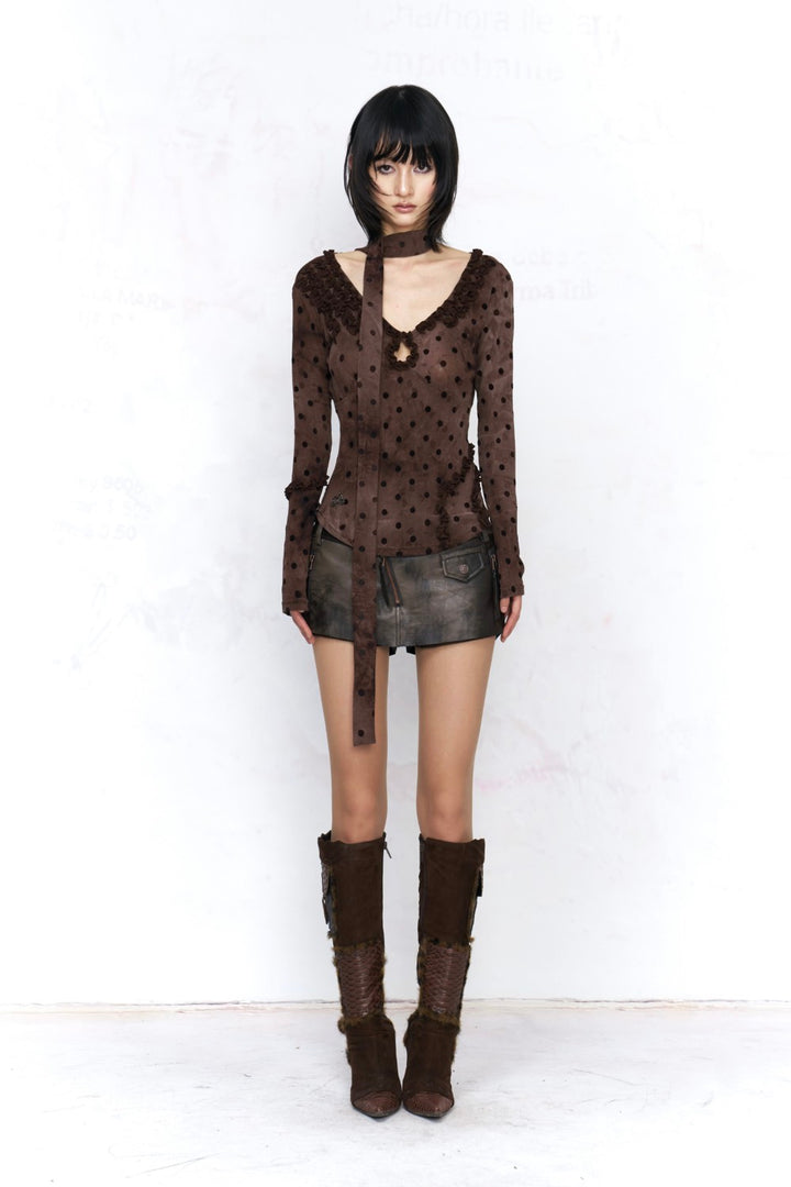 Polka Dot Sheer Top