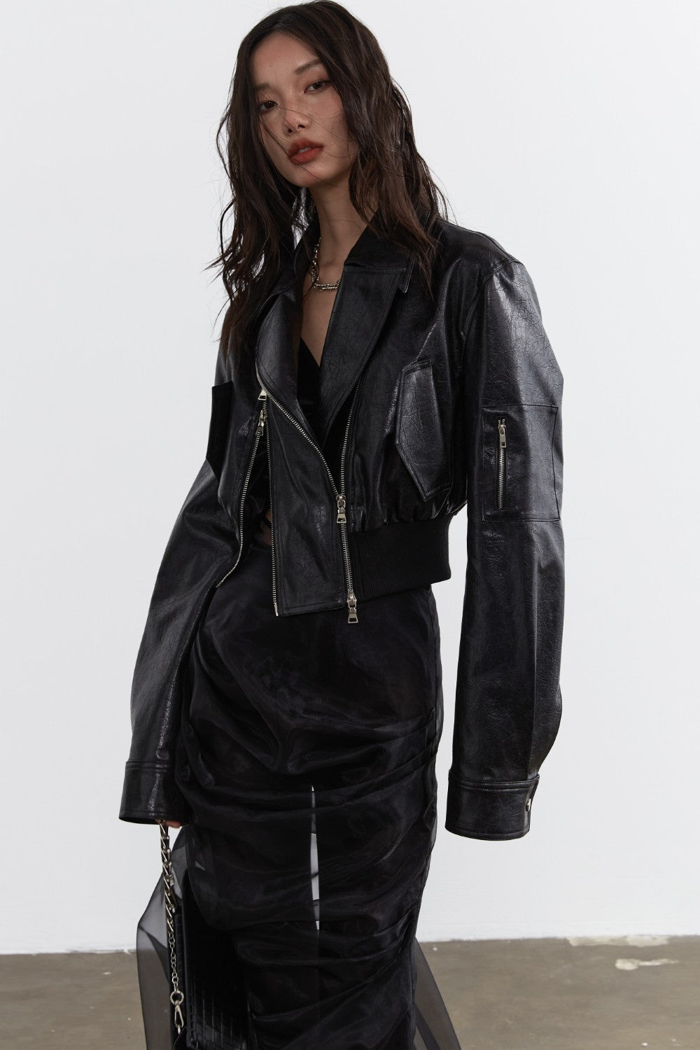Slim Leather Moto Jacket