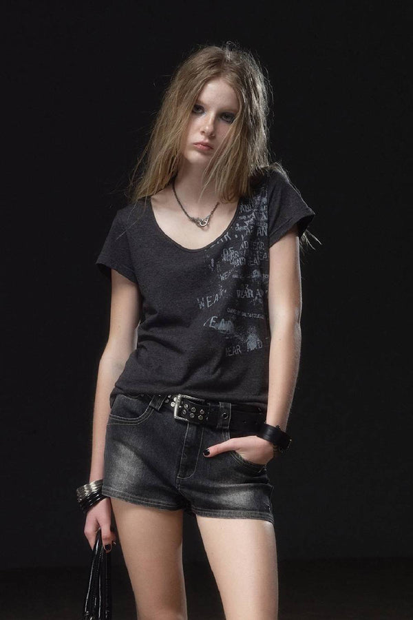 Distressed Logo Classic Shirt