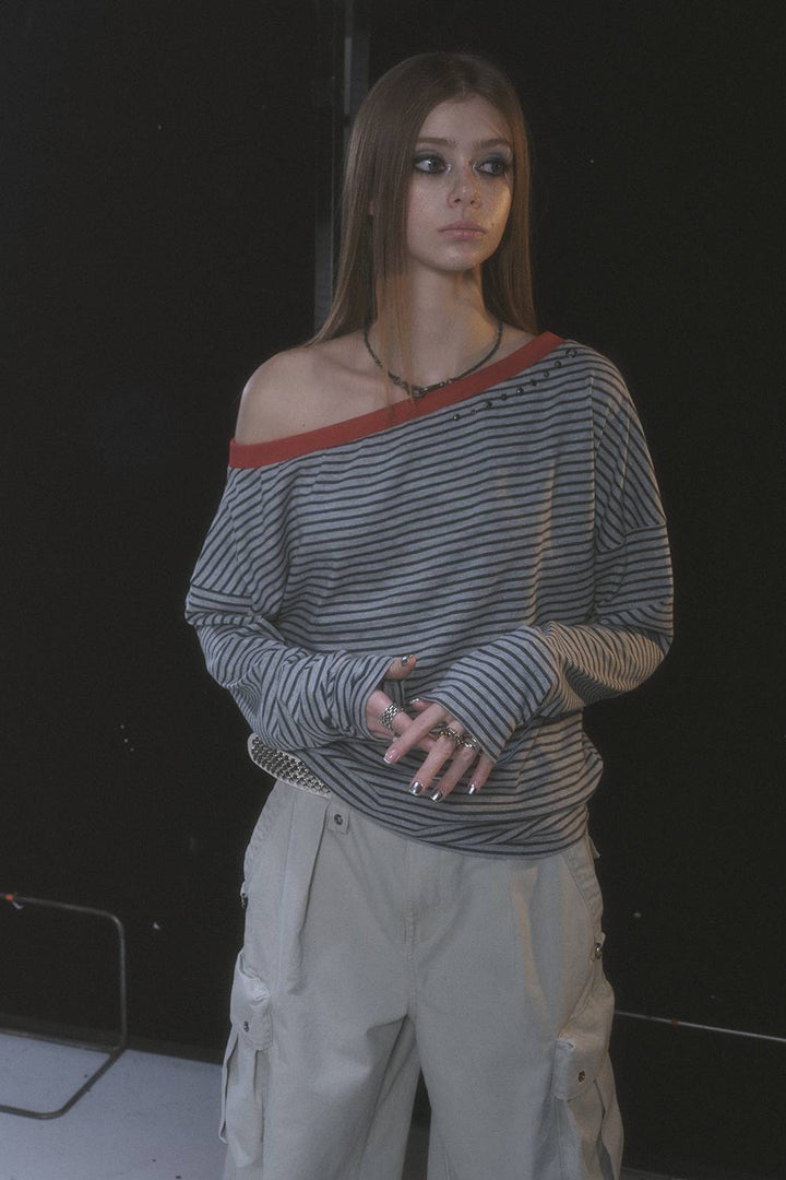 Off-Shoulder Slouch Pullover