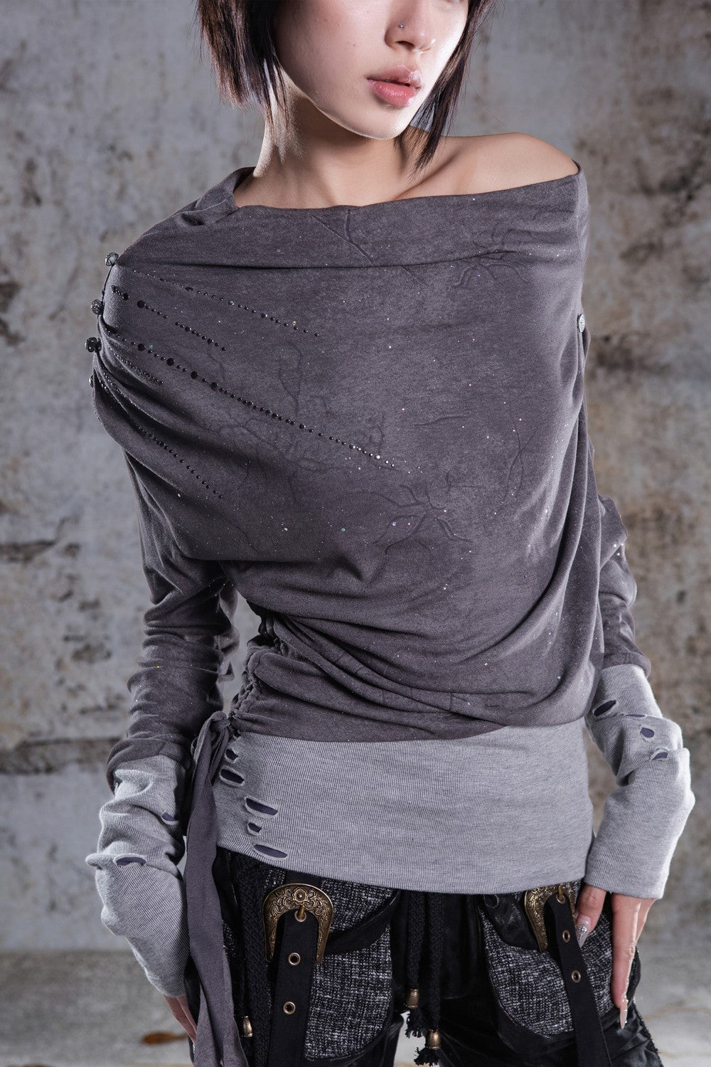 Mira Off-shoulder Fold Top