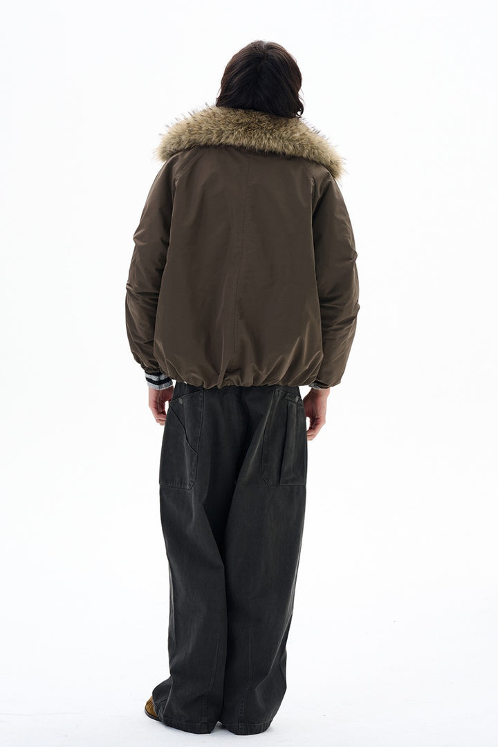 Fur Trim Bomber Jacket