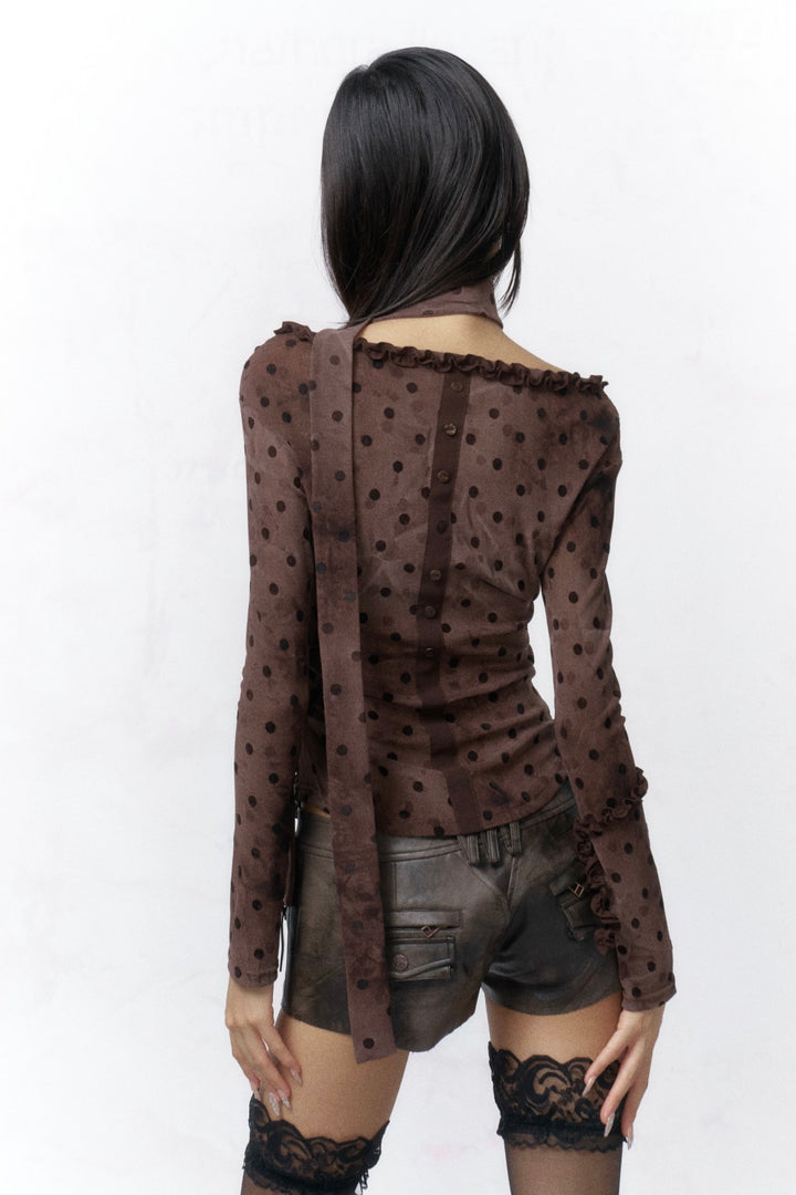 Polka Dot Sheer Top